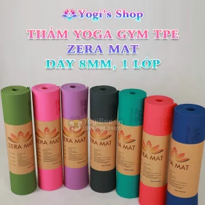 Thảm Yoga GYM Zera Mat trơn 8mm 1 lớp