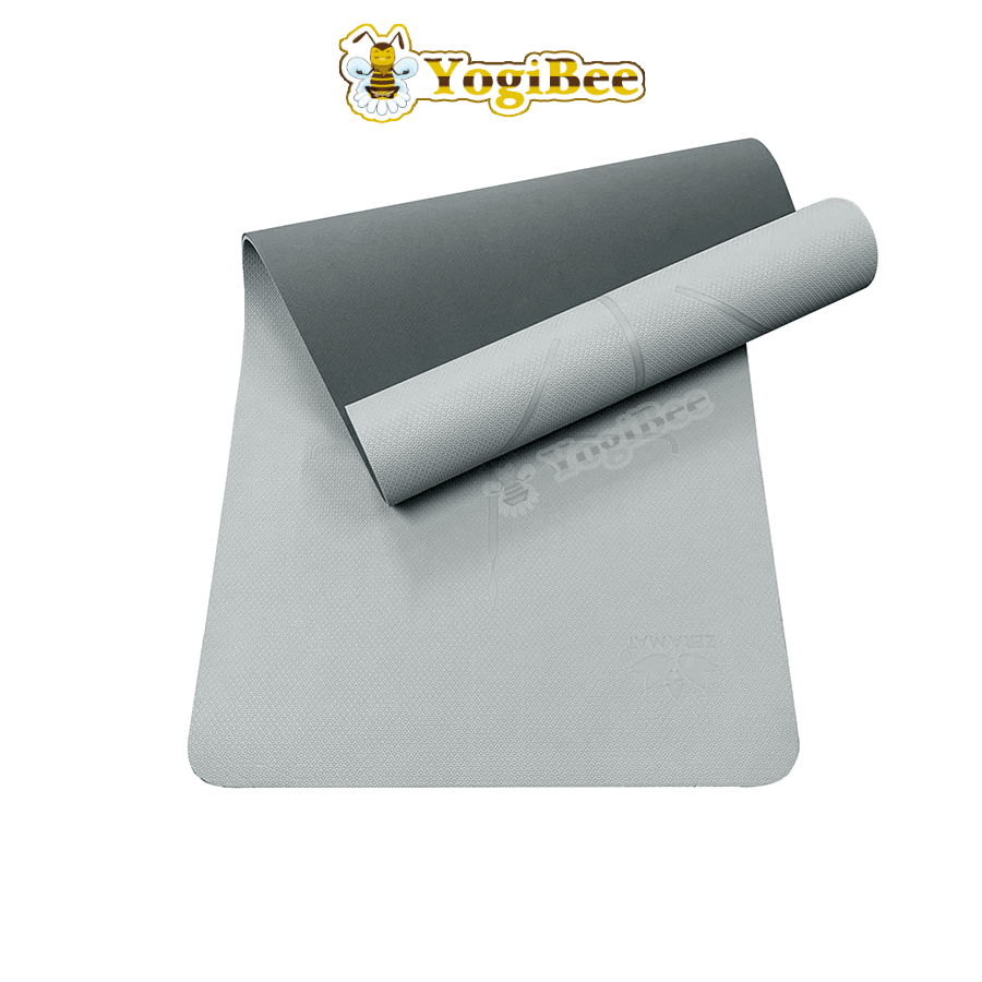 Thảm Zera mat định tuyến màu xám 2 lớp Thảm Yoga Zera Mat 8mm 2 Lớp Định Tuyến