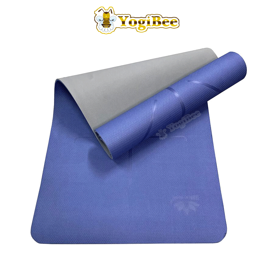 Thảm Zera mat định tuyến màu xanh dương navy 2 lớp Thảm Yoga Zera Mat 8mm 2 Lớp Định Tuyến