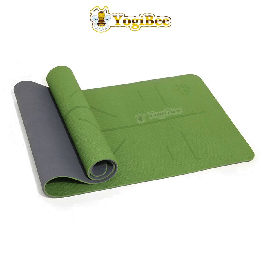 Thảm Zera mat định tuyến màu xanh lá 2 lớp Thảm Yoga Zera Mat 8mm 2 Lớp Định Tuyến