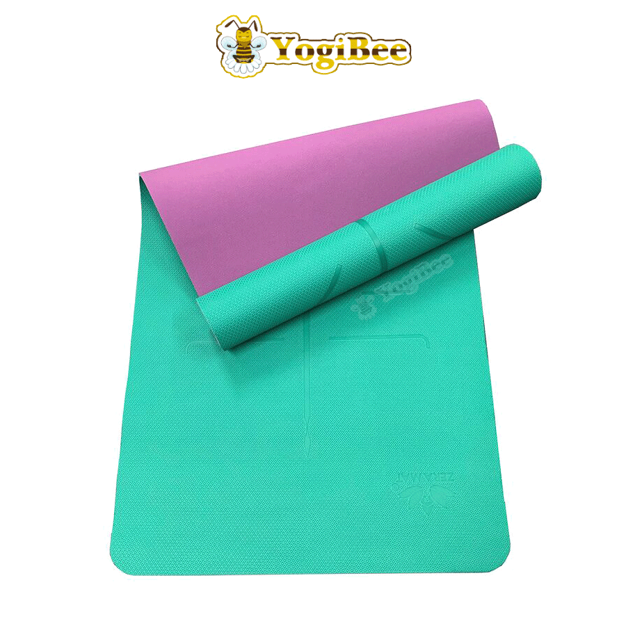 Thảm Zera mat định tuyến màu xanh ngọc 2 lớp Thảm Yoga Zera Mat 8mm 2 Lớp Định Tuyến