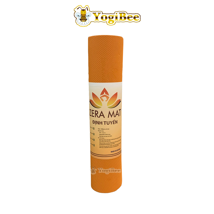 Thảm Zera mat phân loại màu cam Thảm Yoga Zera Mat 8mm 2 Lớp Định Tuyến