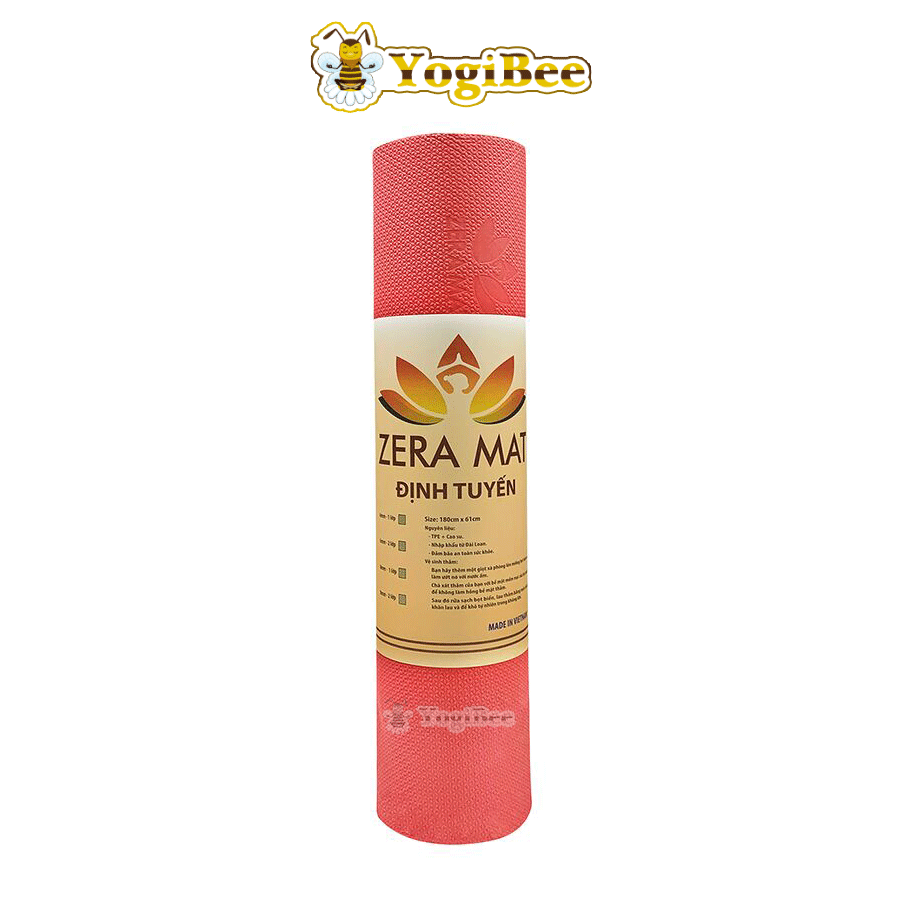 Thảm Zera mat phân loại màu đỏ Thảm Yoga Zera Mat 8mm 2 Lớp Định Tuyến