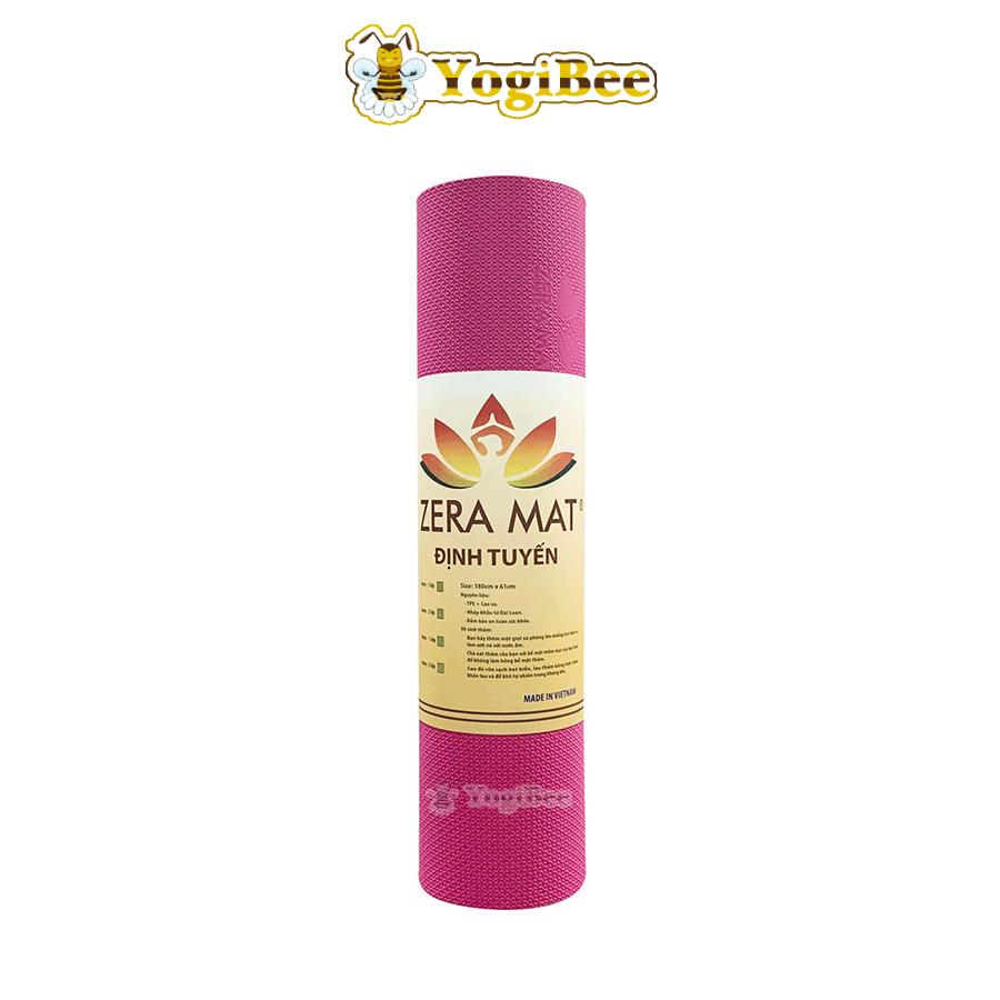 Thảm Zera mat phân loại màu hồng Thảm Yoga Zera Mat 8mm 2 Lớp Định Tuyến