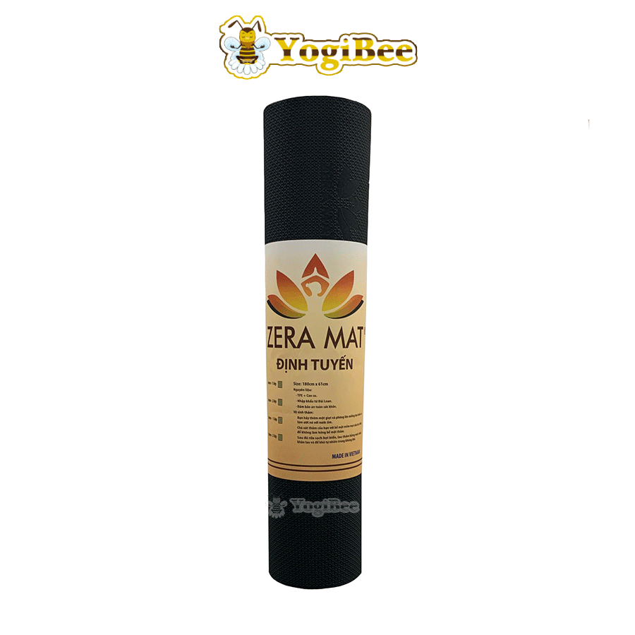 Thảm Zera mat phân loại màu rêu đen Thảm Yoga Zera Mat 8mm 2 Lớp Định Tuyến