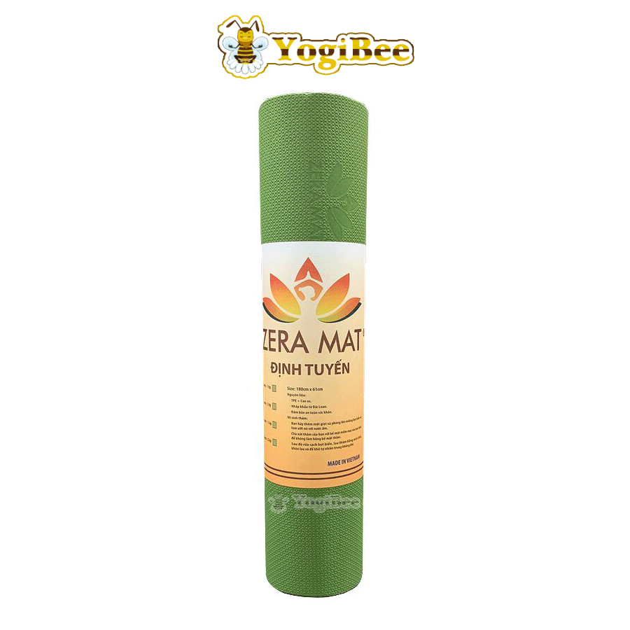 Thảm Zera mat phân loại màu xanh lá Thảm Yoga Zera Mat 8mm 2 Lớp Định Tuyến
