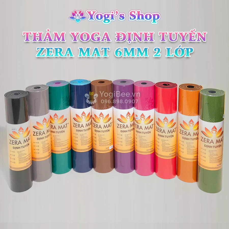 Thảm Yoga Định Tuyến Zera Mat 6mm 2 lớp