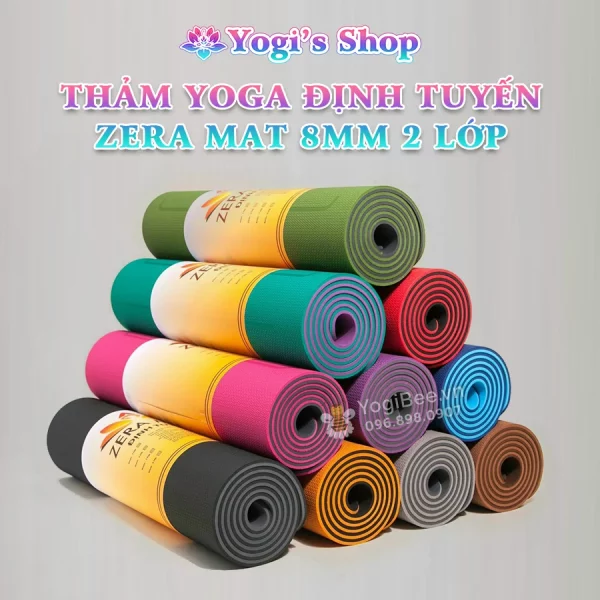 Thảm Yoga Định Tuyến Zera Mat 8mm 2 lớp