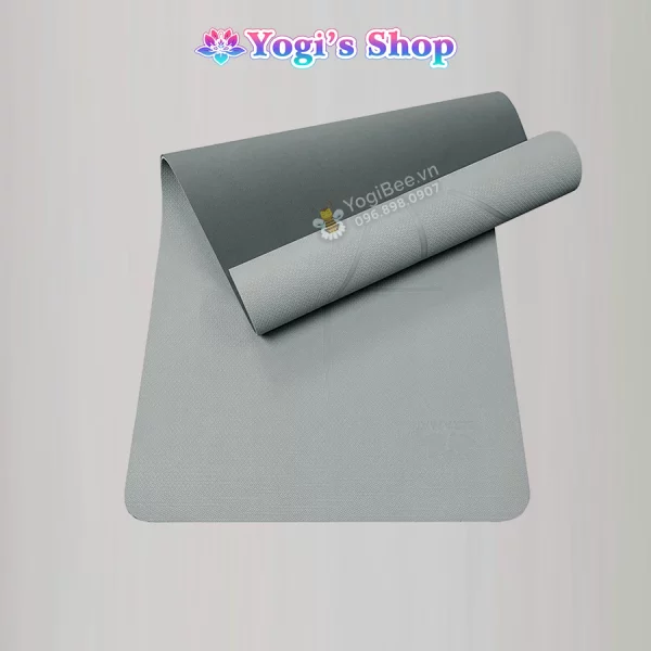 Thảm Yoga Định Tuyến Zera Mat 8mm 2 lớp Xám