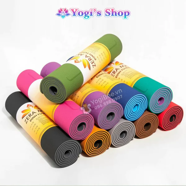 Thảm Yoga Định Tuyến Zera Mat 8mm 2 lớp đủ màu